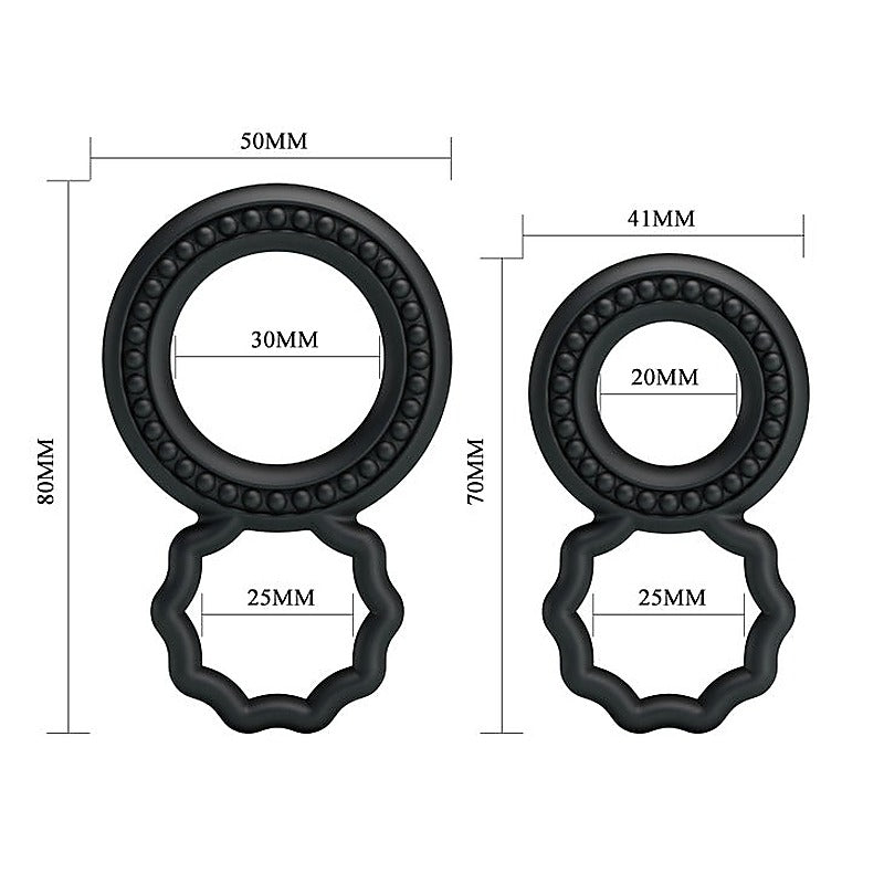 Dual Pack Mens Stretchy Silicone Cock Ring By Baile - Stretchy Cock Rings