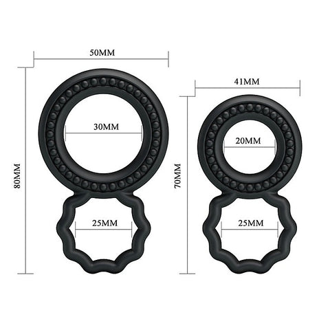 Dual Pack Mens Stretchy Silicone Cock Ring By Baile - Stretchy Cock Rings