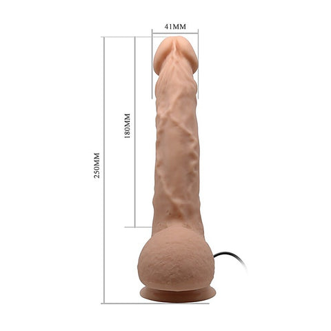 Jason 9.8 Inches Vibrating Dildo By Baile - Vibrating Dildos
