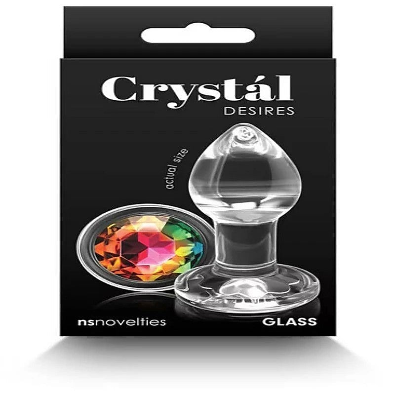 Crystal Desires Rainbow Gem Glass Butt Plug By Ns Novelties - Butt Plugs