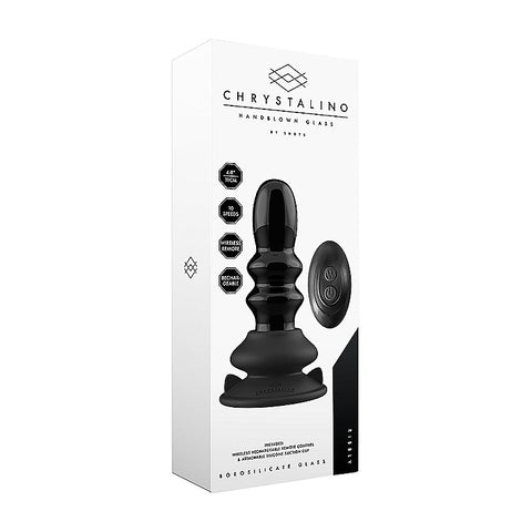 Ribbly Remote Control Rechargeable Glass Vibrator - Glass Sex Toys