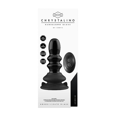 Ribbly Remote Control Rechargeable Glass Vibrator - Glass Sex Toys