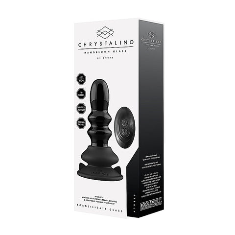 Ribbly Remote Control Rechargeable Glass Vibrator - Glass Sex Toys