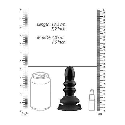 Ribbly Remote Control Rechargeable Glass Vibrator - Glass Sex Toys