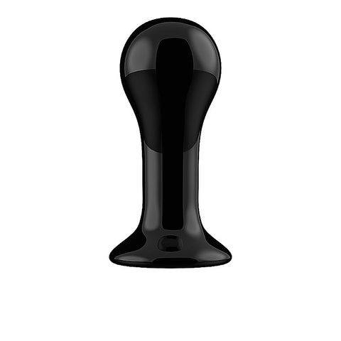 Globy Suction Cup Rechargeable Glass Remote Vibrator - Glass Sex Toys