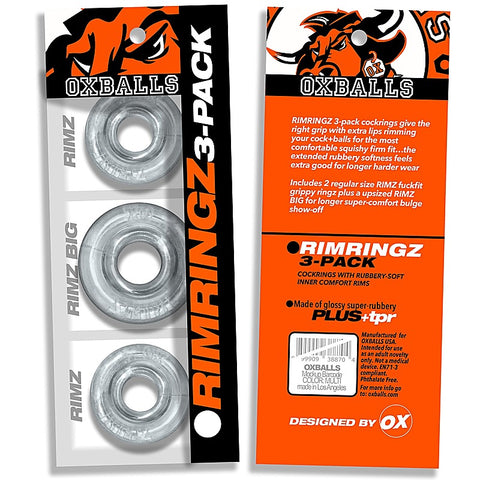 Rimringz Multi Size 3 Pack Cock Rings By Oxballs - Cock Ring Sets