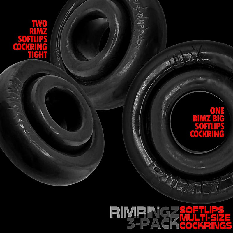 Rimringz Multi Size 3 Pack Cock Rings By Oxballs - Cock Ring Sets