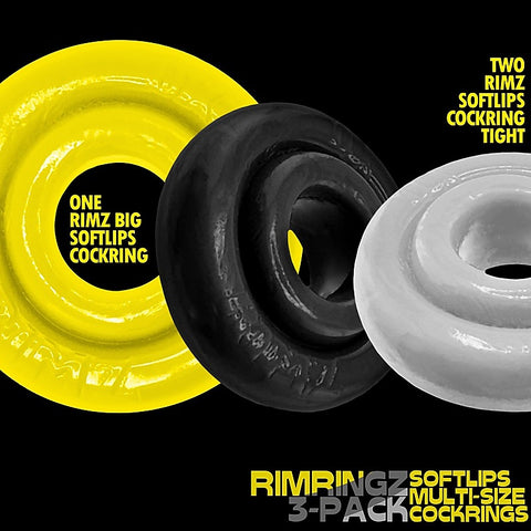 Rimringz Multi Size 3 Pack Cock Rings By Oxballs - Cock Ring Sets