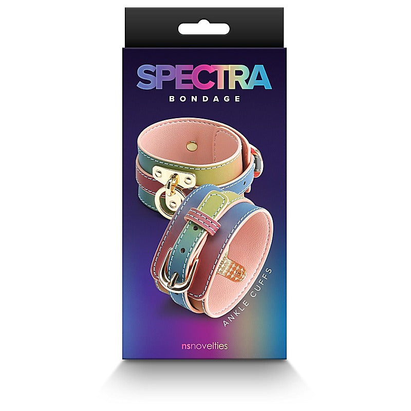 Spectra Bondage Ankle Cuff Rainbow By Ns Novelties - Collars and Leads