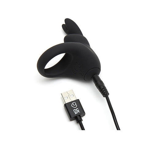 Happy Rabbit Rechargeable Rabbit Cock Ring By Love Honey - Vibrating Cock Rings
