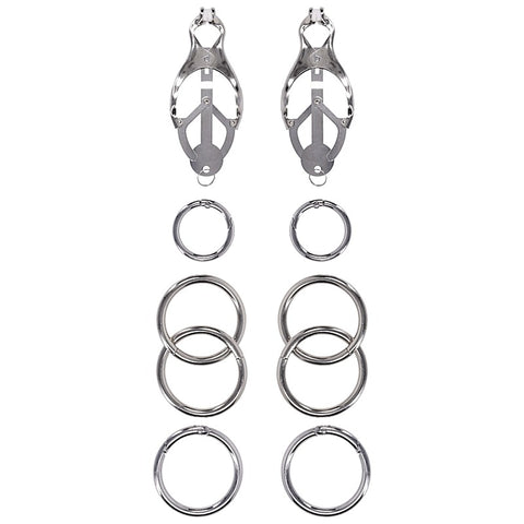 Edge Tuggable Womens Clover Clamps By Sportsheets - Nipple and Clit Clamps