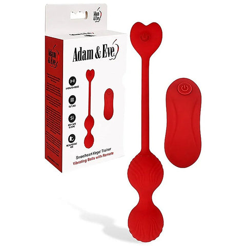 Sweetheart Remote Controlled Kegel Trainer Set By Adam & Eve - Love Eggs and Kegel Exercisers