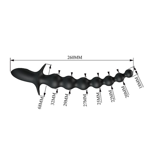 Rechargeable Rigdon Vibrating Anal Play Beads By Baile - Anal Beads and Balls