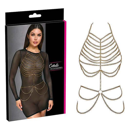 Orion Cottelli Womens Body Chain Harness Gold