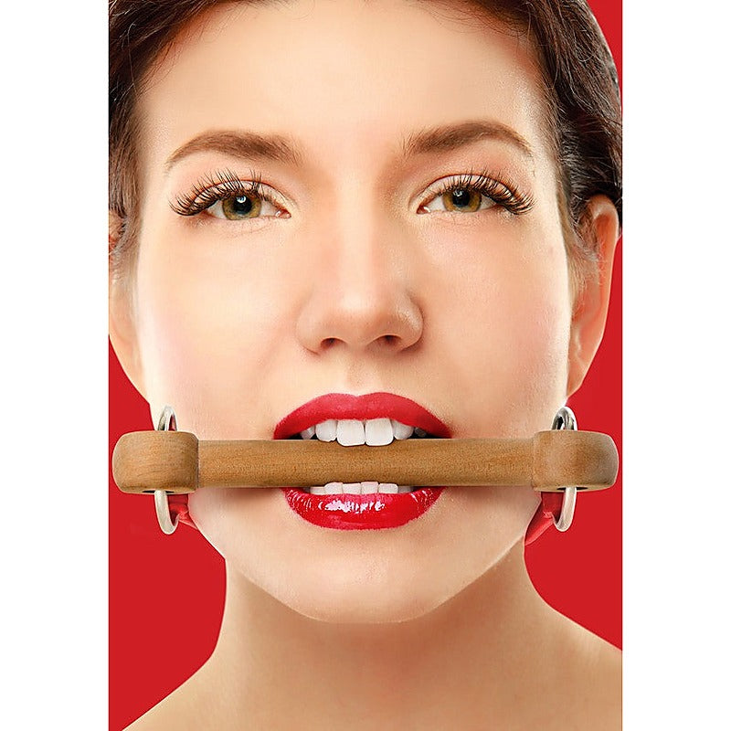 Wooden Bridle Bondage Gag With Straps By Shots Toys - Bondage Gags and Bits