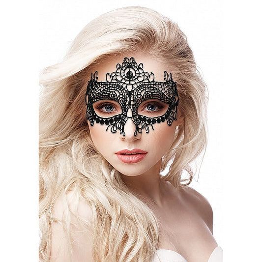Shots Queen Easy To Wear Bondage Lace Mask - Masks And Blindfolds