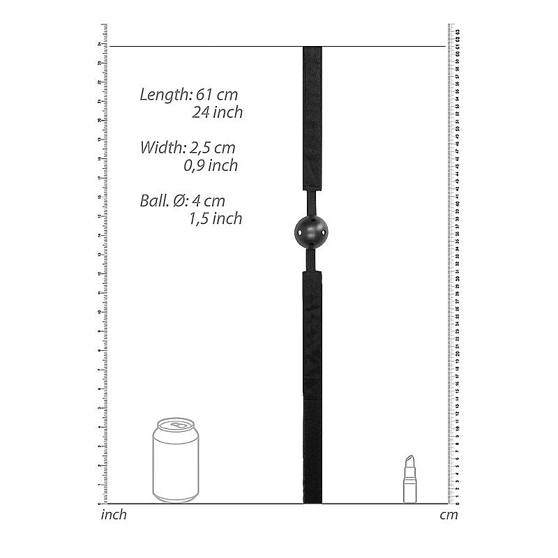 Breathable Ball Gag With Velvet & Velcro Straps - Bondage Gags and Bits