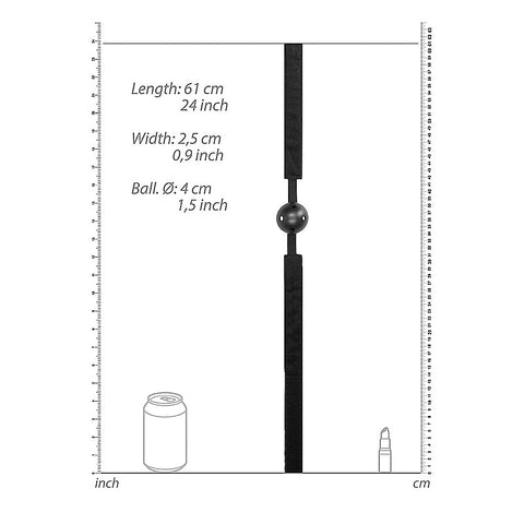 Breathable Ball Gag With Velvet & Velcro Straps - Bondage Gags and Bits