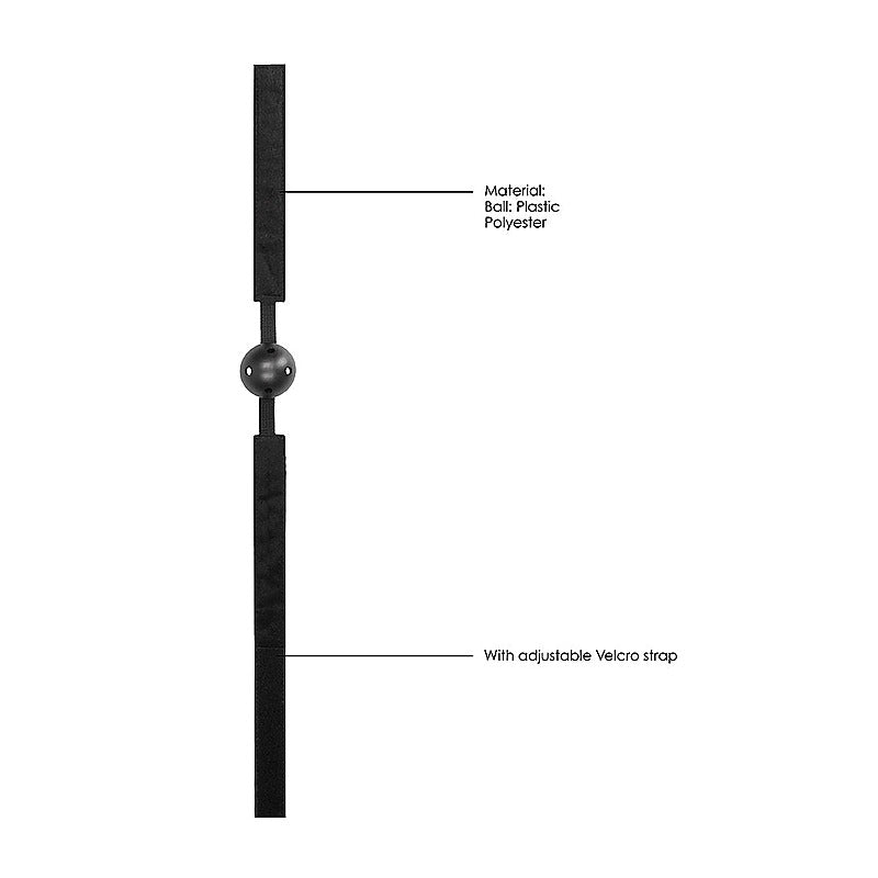 Breathable Ball Gag With Velvet & Velcro Straps - Bondage Gags and Bits