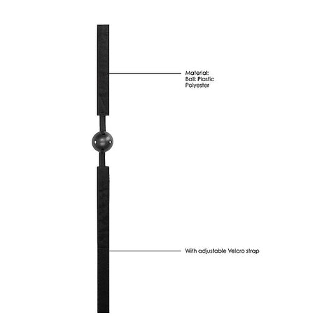 Breathable Ball Gag With Velvet & Velcro Straps - Bondage Gags and Bits