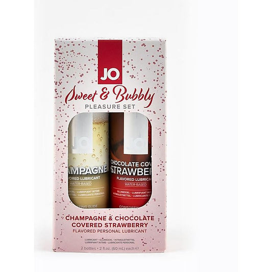 System Jo Sweet and Bubbly Champagne 60ml & Chocolate 60ml Lubricant Pleasure Set