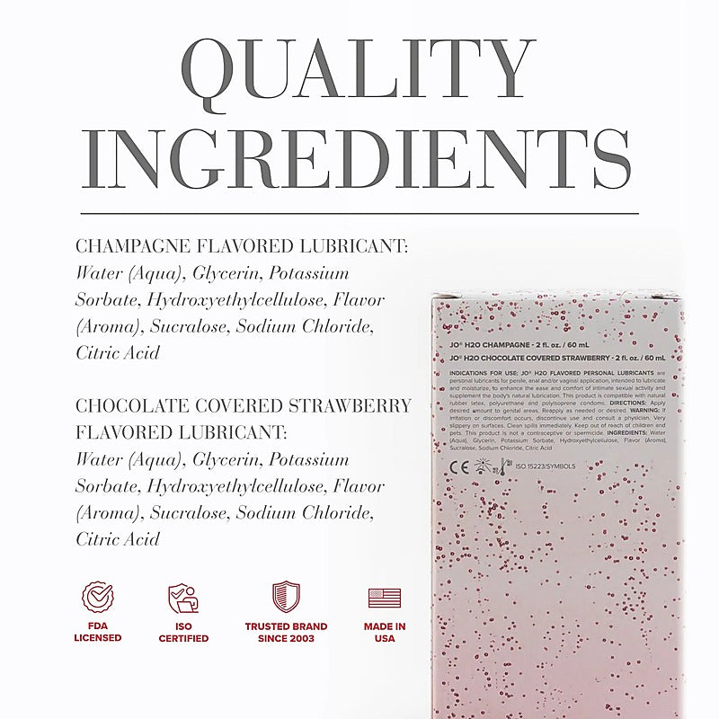 Sweet And Bubbly Champagne & Chocolate Lubricant Set - Lubricants and Lotions
