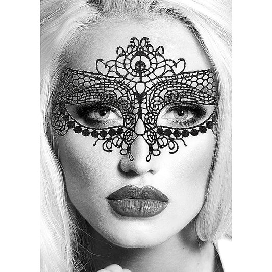 Shots Toys Queen High Quality Bodnage Lace Eye Mask - Masks And Blindfolds