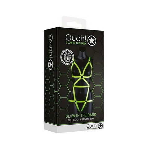 Glow In The Dark Full Body Harness By Shots Toys - Cuffs And Restraints