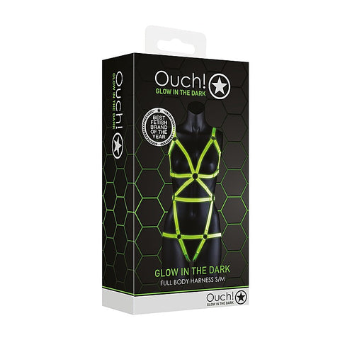 Glow In The Dark Full Body Harness By Shots Toys - Cuffs And Restraints
