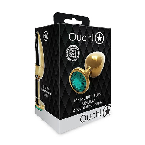 Round Gem Metal Butt Plug Medium By Shots Toys - Butt Plugs