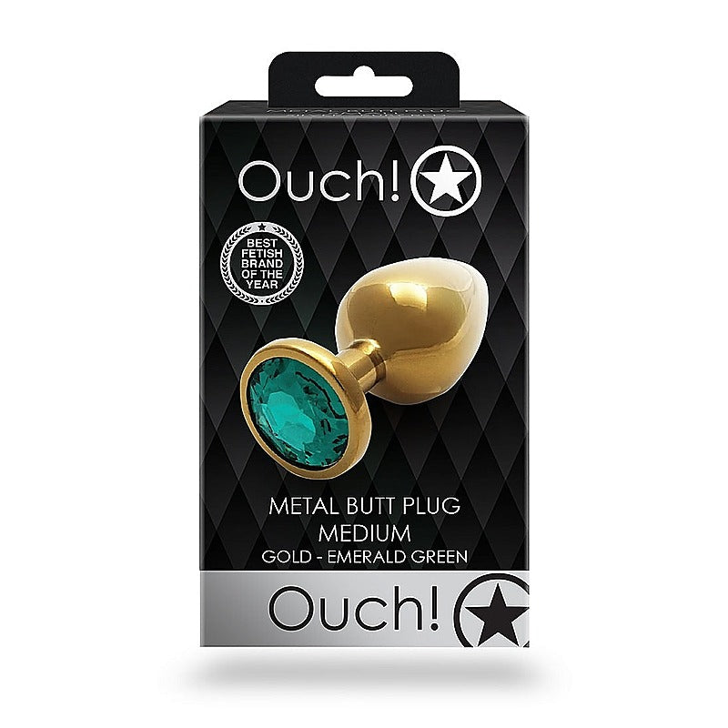Round Gem Metal Butt Plug Medium By Shots Toys - Butt Plugs