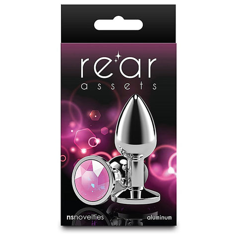 Rear Assets Silver Coloured Gem Butt Plug Small - Butt Plugs