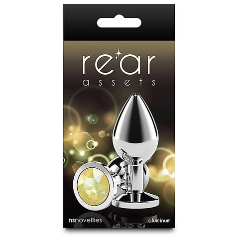 Rear Assets Silver Coloured Gem Butt Plug Medium - Butt Plugs