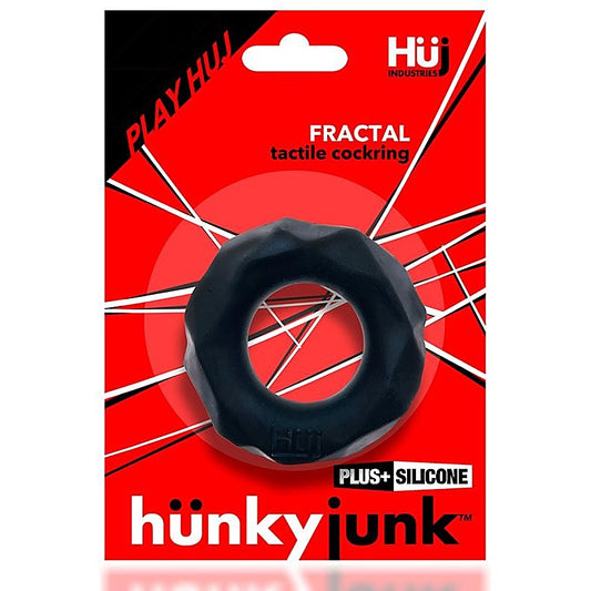 Hunkyjunk Fractal Tactile Cock Ring Tar Ice