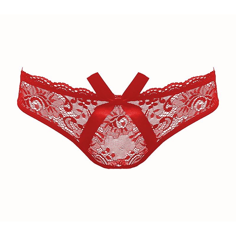 Sexy Womens Full Lace Crotchless Panties By Love In Leather - G-Strings, Panties and Shorts