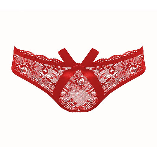 Sexy Womens Full Lace Crotchless Panties By Love In Leather - G-Strings, Panties and Shorts