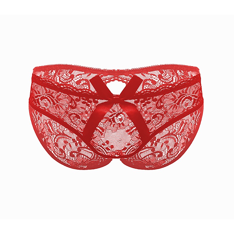 Sexy Womens Full Lace Crotchless Panties By Love In Leather - G-Strings, Panties and Shorts