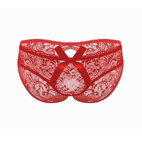 Sexy Womens Full Lace Crotchless Panties By Love In Leather - G-Strings, Panties and Shorts