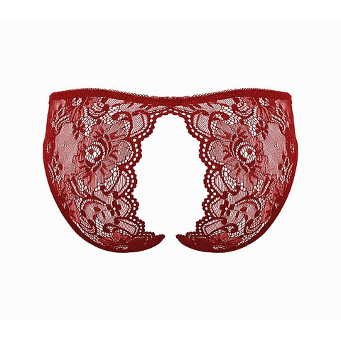 Sexy Womens Full Lace Crotchless Panties By Love In Leather - G-Strings, Panties and Shorts