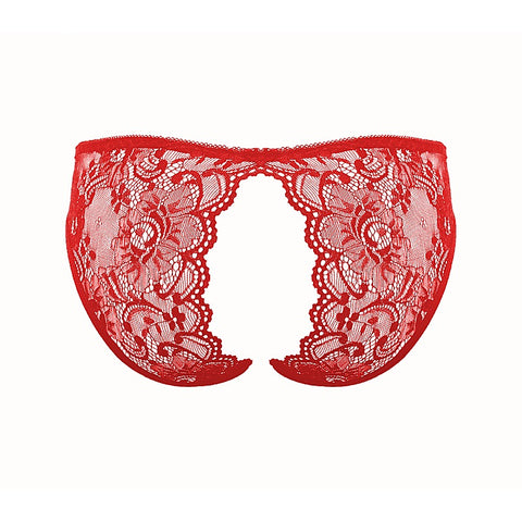 Sexy Womens Full Lace Crotchless Panties By Love In Leather - G-Strings, Panties and Shorts