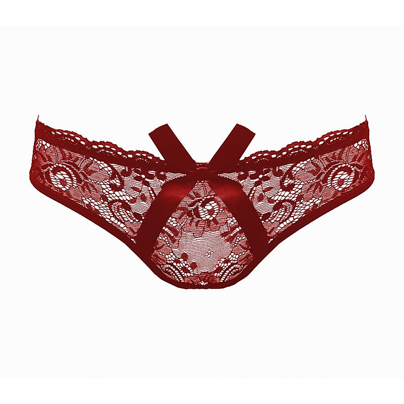 Sexy Womens Full Lace Crotchless Panties By Love In Leather - G-Strings, Panties and Shorts