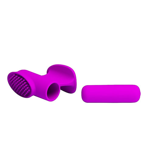 Freda 12 Functions Rechargeable Finger Sleeve Vibrator - Finger and Tongue Vibrators