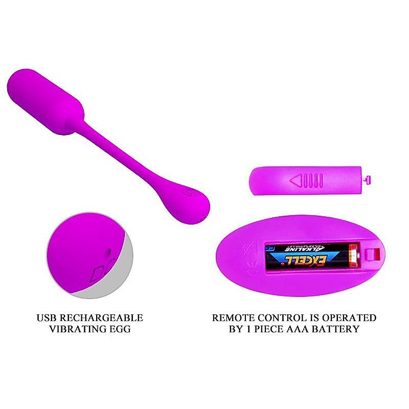Usb Rechargeable Remote Control Egg Vibrator By Baile - Love Eggs and Kegel Exercisers