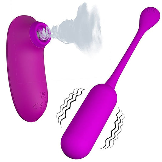Baile Curupira Remote Control Sucking Silicone Egg Vibrator