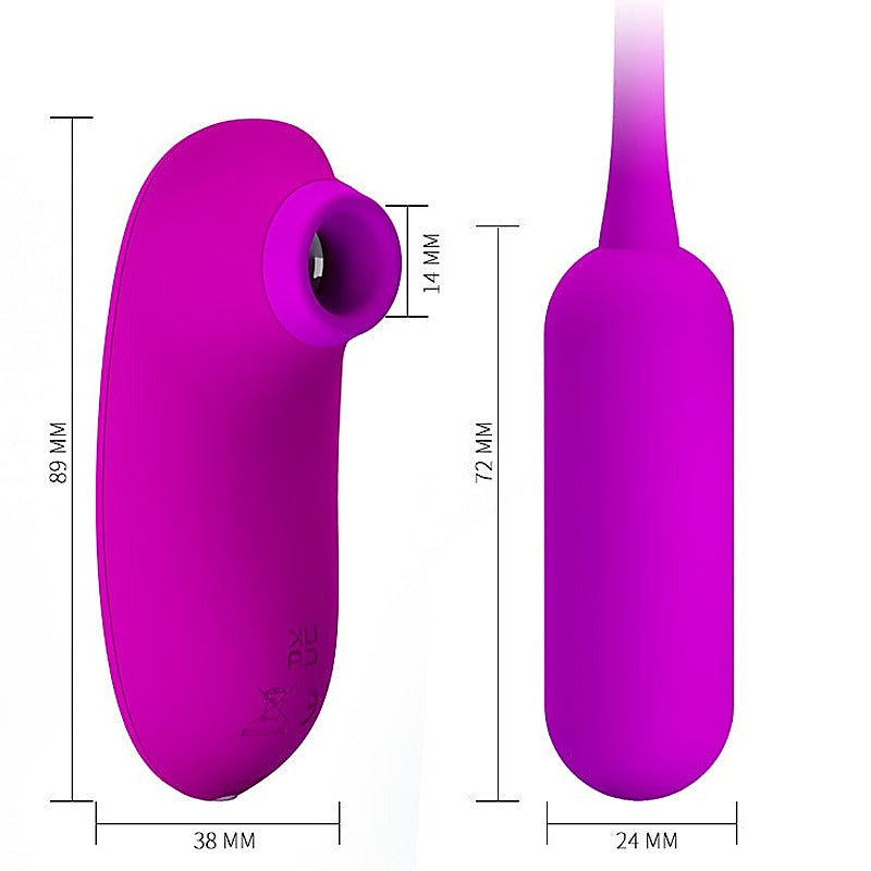 Remote Control Sucking Silicone Egg Vibrator By Baile - Love Eggs and Kegel Exercisers