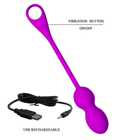 Elvira 12 Functions Rechargeable Vibrating Kegel Ball - Love Eggs and Kegel Exercisers