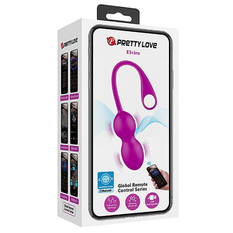 Elvira 12 Functions Rechargeable Vibrating Kegel Ball - Love Eggs and Kegel Exercisers