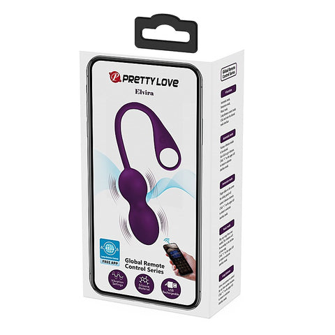 Elvira 12 Functions Rechargeable Vibrating Kegel Ball - Love Eggs and Kegel Exercisers