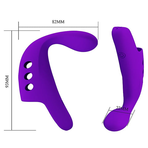 Gorgon 10 Functions Silicone Finger Vibrator By Baile - Finger and Tongue Vibrators