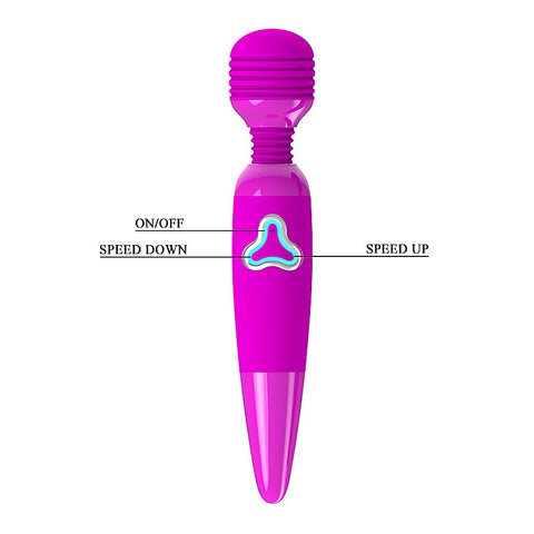 Flirtatious Vibrating Silicone Body Wand Massager By Baile - Body Wands